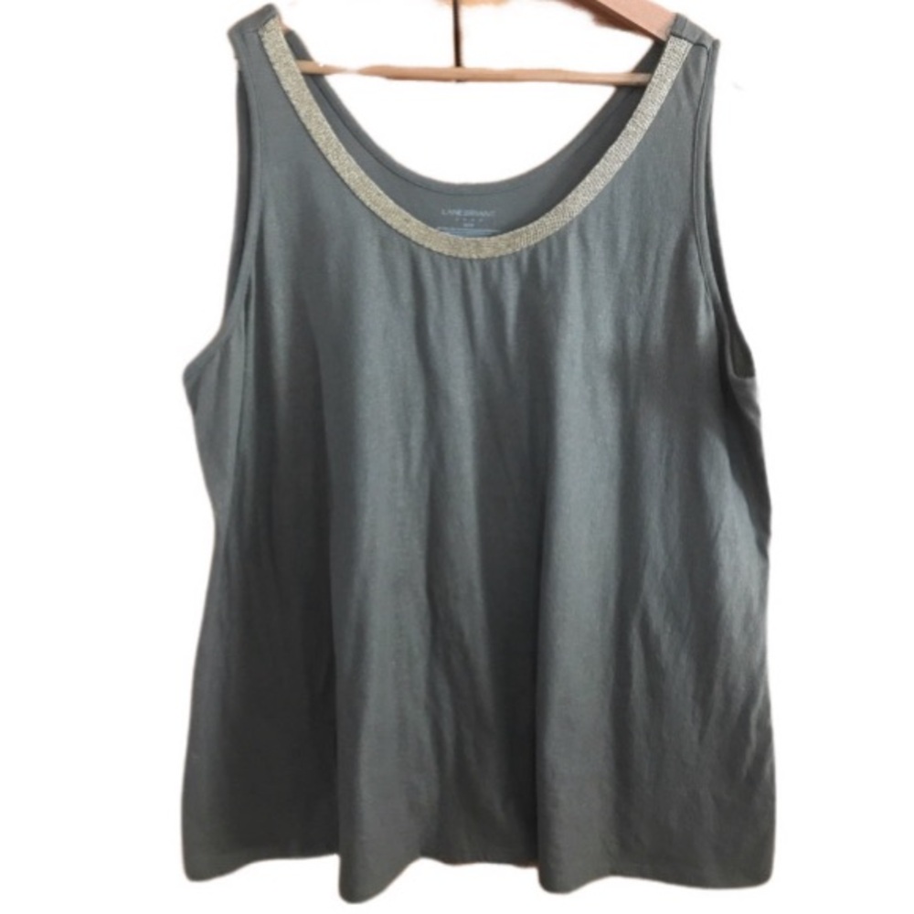 Lane Bryant 22/24 gold embellished tank top